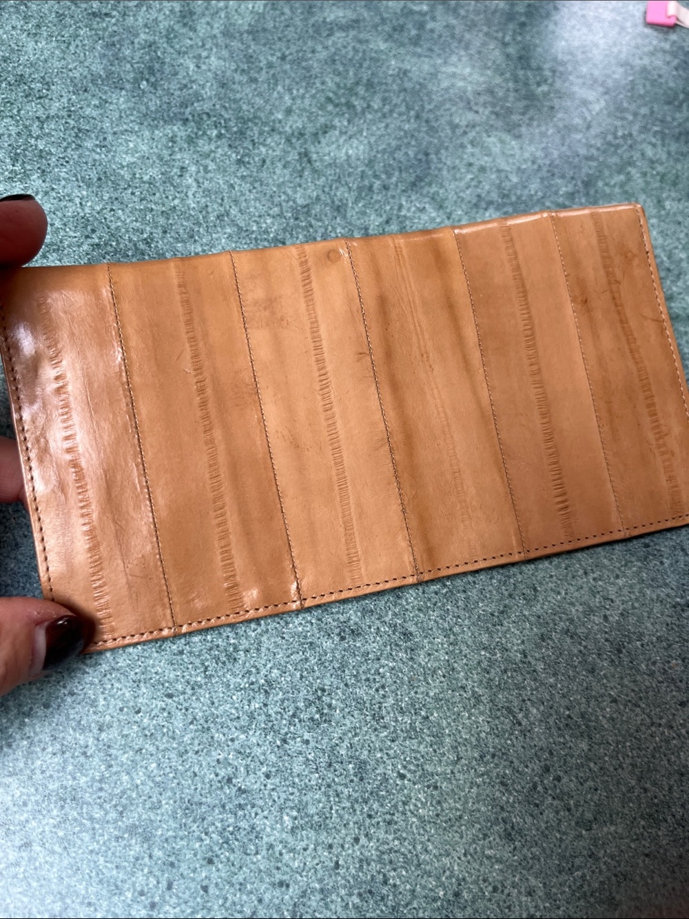Vintage Camel Eel Skin Wallet